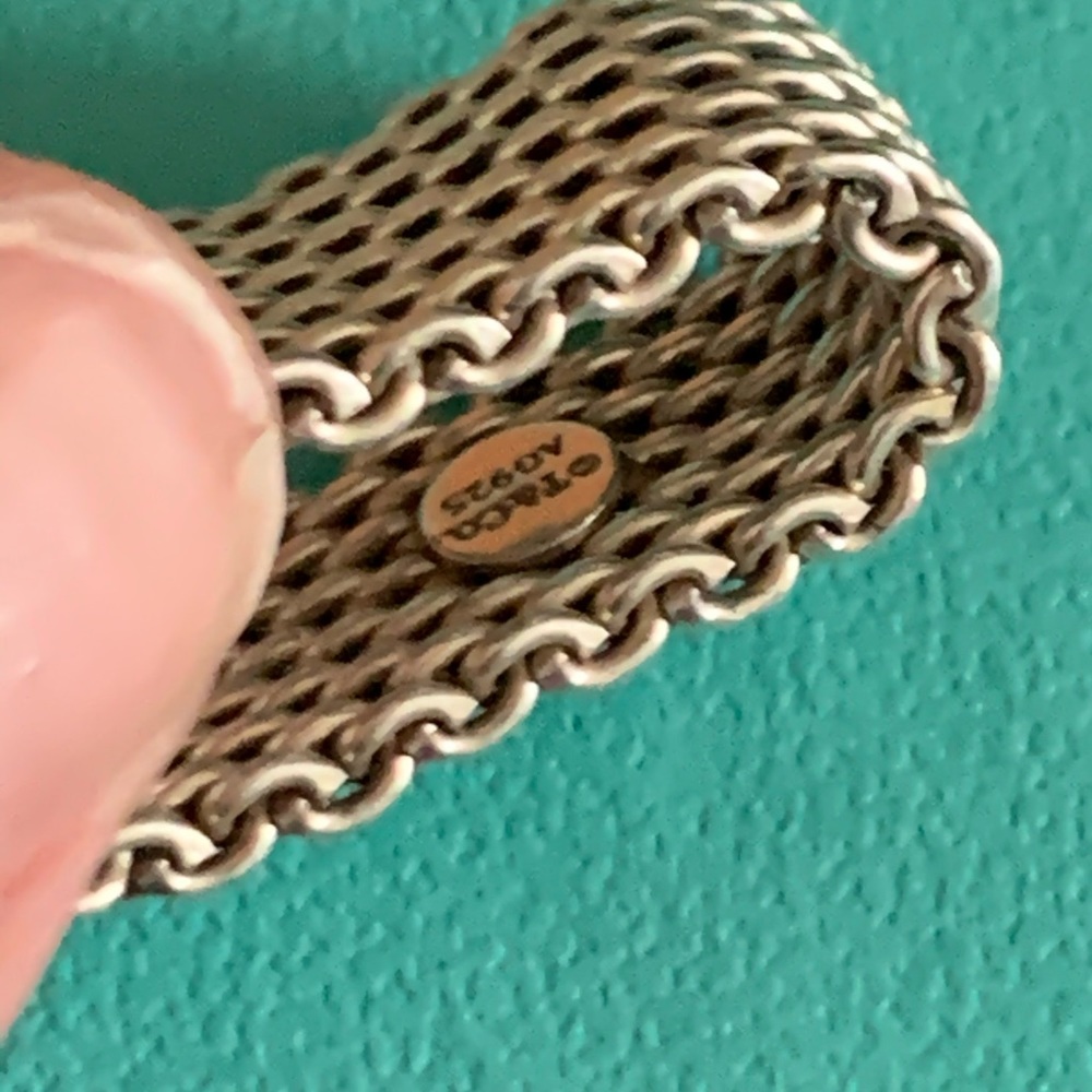 TIFFANY & CO. • SOMERSET MESH RING • SIZE 6.5 - Picture 5 of 7